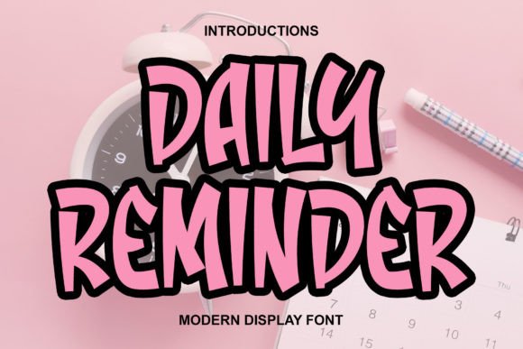 Daily Reminder Font: A Display Typeface for Modern Web Design
