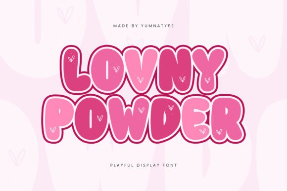 Lovny Powder Font: A Whimsical Typeface for Handmade Product Design