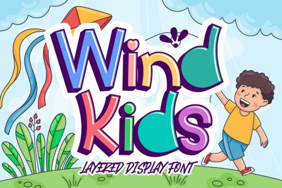Wind Kids Font Review: A Playful Display Typeface for Campaigns