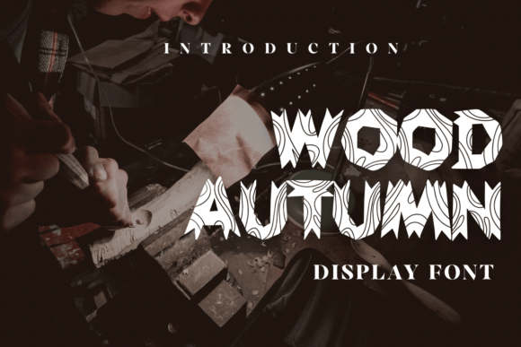 Wood Autumn Font: Fun, Functional, and Craft-Ready
