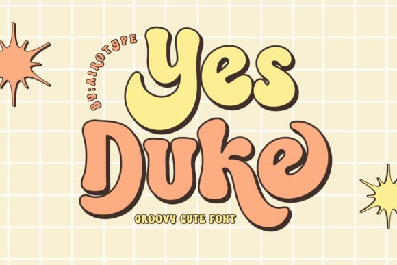 Yes Duke: A Bouncy Retro Serif Font for Playful Branding